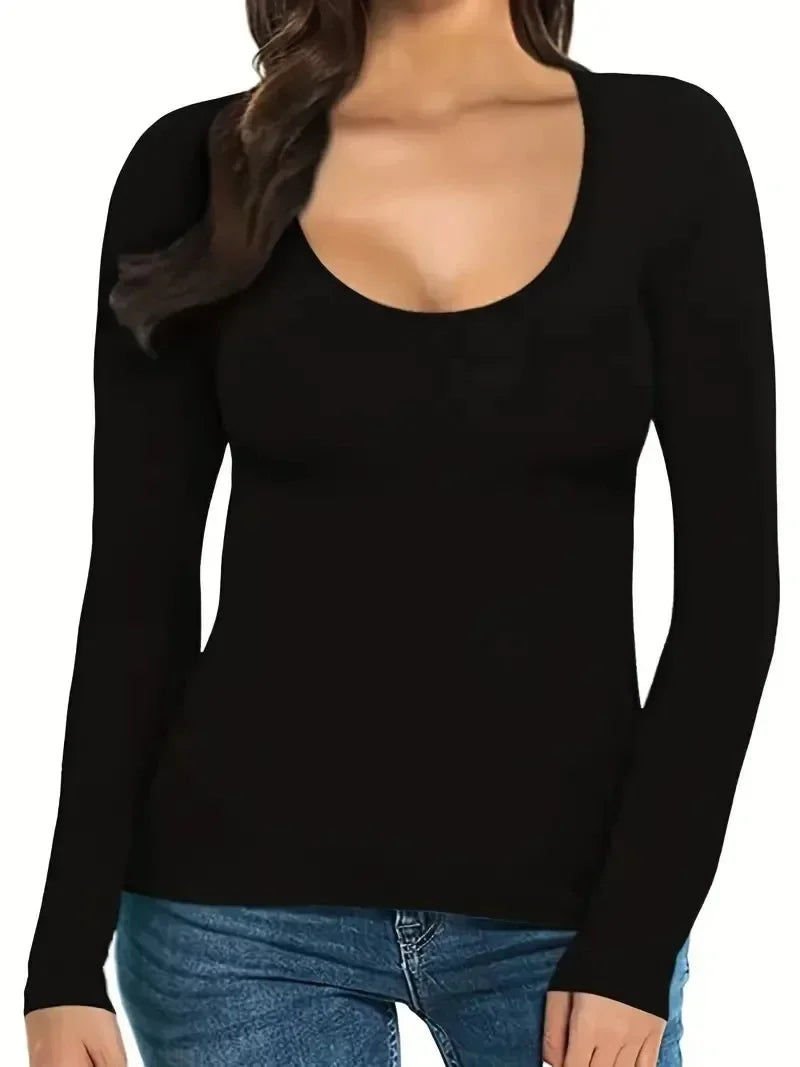 Women Plus Size XL-5XL Long Sleeve Shirt